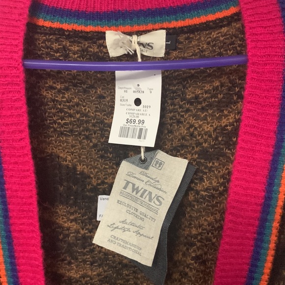 Long animal print sweater cardigan - Picture 2 of 4